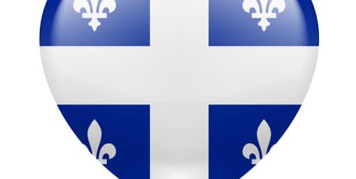 coeur aux couleurs du Québec